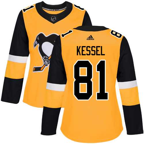 Women's Adidas Pittsburgh Penguins #81 Phil Kessel Gold Alternate Authentic Stitched NHL Jersey