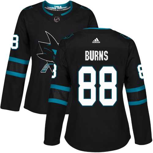 Women's Adidas San Jose Sharks #88 Brent Burns Black Alternate Authentic Stitched NHL Jersey Women's Adidas San Jose Sharks #88 Brent Burns Black Alternate Authentic Stitched NHL Jersey