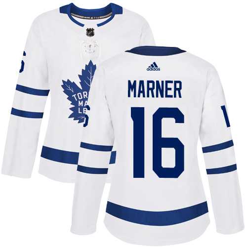 Women's Adidas Toronto Maple Leafs #16 Mitchell Marner White Road Authentic Stitched NHL Jersey