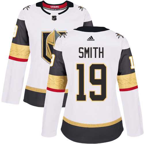 Women's Adidas Vegas Golden Knights #19 Reilly Smith White Road Authentic Stitched NHL Jersey