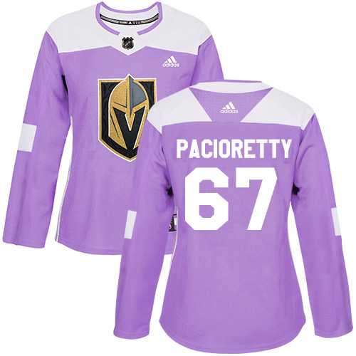 Women's Adidas Vegas Golden Knights #67 Max Pacioretty Purple Authentic Fights Cancer Stitched NHL Jersey