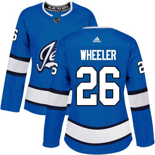 Women's Adidas Winnipeg Jets #26 Blake Wheeler Blue Alternate Authentic Stitched NHL Jersey
