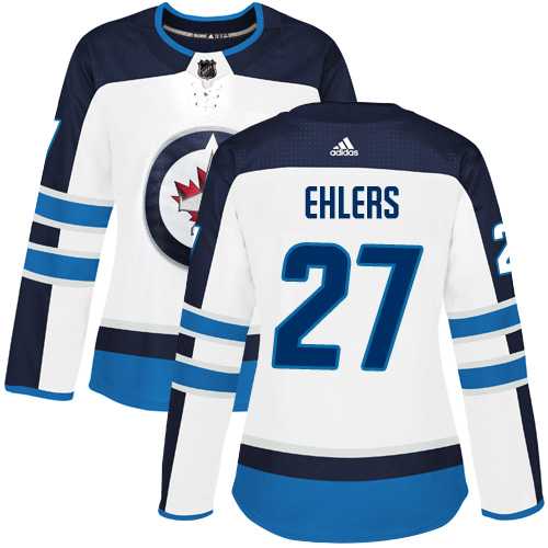 Women's Adidas Winnipeg Jets #27 Nikolaj Ehlers White Road Authentic Stitched NHL Jersey