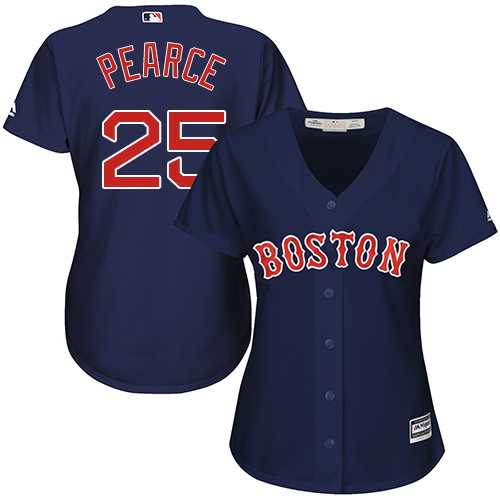 Women's Boston Red Sox #25 Steve Pearce Navy Blue Alternate Stitched MLB Jersey