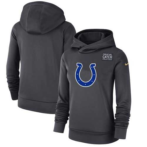 Women's Indianapolis Colts Nike Anthracite Crucial Catch Performance Pullover Hoodie
