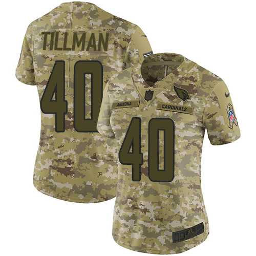 Women's Nike Arizona Cardinals #40 Pat Tillman Camo Stitched NFL Limited 2018 Salute to Service Jersey