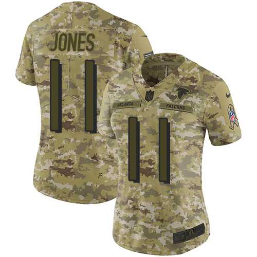 Women's Nike Atlanta Falcons #11 Julio Jones Camo Stitched NFL Limited 2018 Salute to Service Jersey