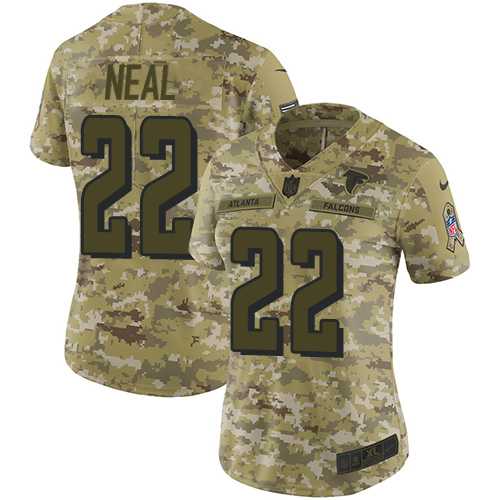 Women's Nike Atlanta Falcons #22 Keanu Neal Camo Stitched NFL Limited 2018 Salute to Service Jersey