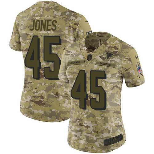 Women's Nike Atlanta Falcons #45 Deion Jones Camo Stitched NFL Limited 2018 Salute to Service Jersey