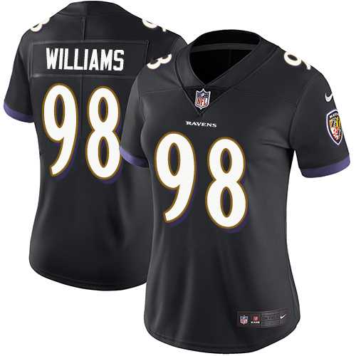 Women's Nike Baltimore Ravens #98 Brandon Williams Black Alternate Stitched NFL Limited Vapor Untouchable Limited Jersey