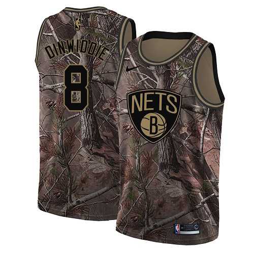 Women's Nike Brooklyn Nets #8 Spencer Dinwiddie Camo NBA Swingman Realtree Collection Jersey