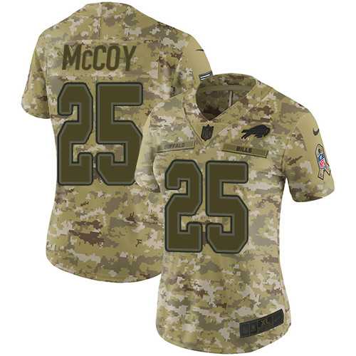 Women's Nike Buffalo Bills #25 LeSean McCoy Camo Stitched NFL Limited 2018 Salute to Service Jersey