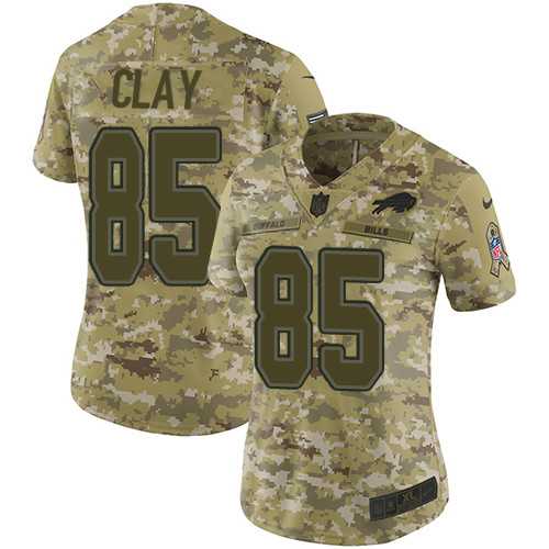 Women's Nike Buffalo Bills #85 Charles Clay Camo Stitched NFL Limited 2018 Salute to Service Jersey