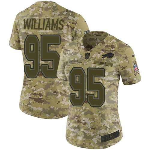 Women's Nike Buffalo Bills #95 Kyle Williams Camo Stitched NFL Limited 2018 Salute to Service Jersey