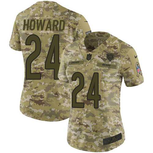 Women's Nike Chicago Bears #24 Jordan Howard Camo Stitched NFL Limited 2018 Salute to Service Jersey