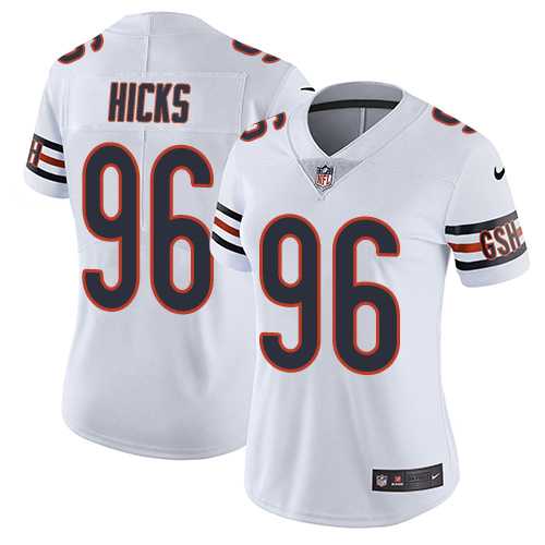 Women's Nike Chicago Bears #96 Akiem Hicks White Stitched NFL Vapor Untouchable Limited Jersey