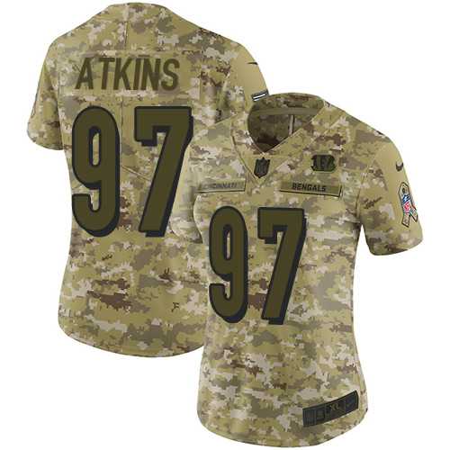 Women's Nike Cincinnati Bengals #97 Geno Atkins Camo Stitched NFL Limited 2018 Salute to Service Jersey