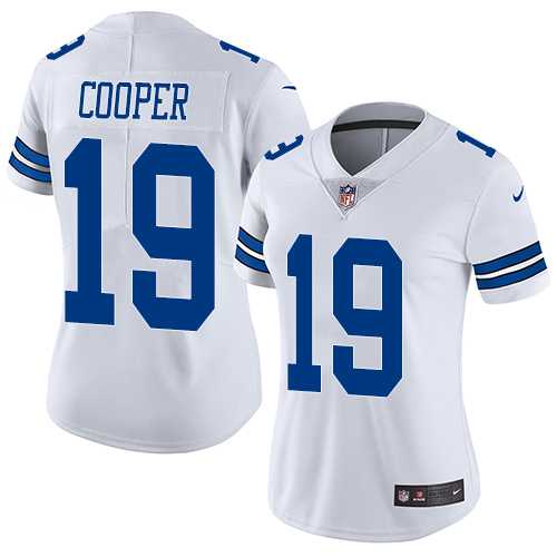 Women's Nike Dallas Cowboys #19 Amari Cooper White Stitched NFL Vapor Untouchable Limited Jersey