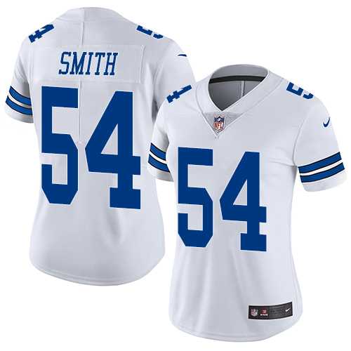 Women's Nike Dallas Cowboys #54 Jaylon Smith White Stitched NFL Vapor Untouchable Limited Jersey