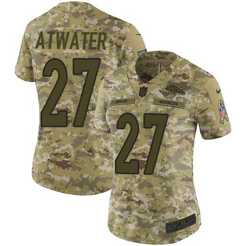 Women's Nike Denver Broncos #27 Steve Atwater Camo Stitched NFL Limited 2018 Salute to Service Jersey