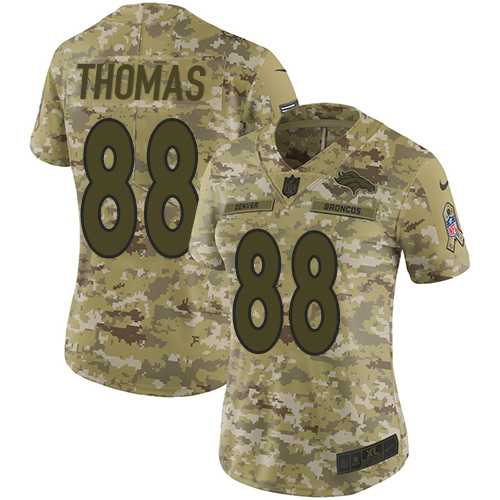 Women's Nike Denver Broncos #88 Demaryius Thomas Camo Stitched NFL Limited 2018 Salute to Service Jersey