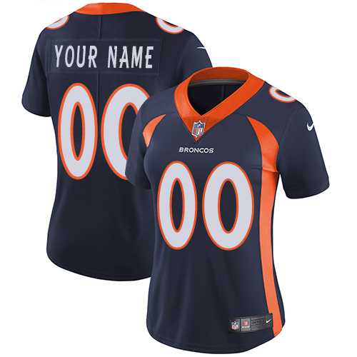 Women's Nike Denver Broncos Customized Navy Blue Alternate Vapor Untouchable Custom Limited NFL Jersey Women's Nike Denver Broncos Customized Navy Blue Alternate Vapor Untouchable Custom Limited NFL Jersey