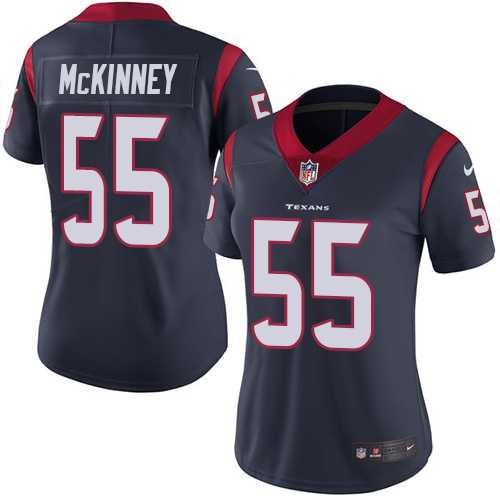 Women's Nike Houston Texans #55 Benardrick McKinney Navy Blue Team Color Stitched NFL Vapor Untouchable Limited Jersey