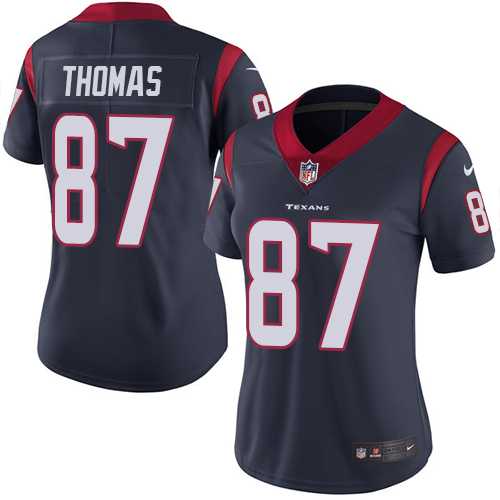 Women's Nike Houston Texans #87 Demaryius Thomas Navy Blue Team Color Stitched NFL Vapor Untouchable Limited Jersey