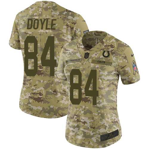 Women's Nike Indianapolis Colts #84 Jack Doyle Camo Stitched NFL Limited 2018 Salute to Service Jersey