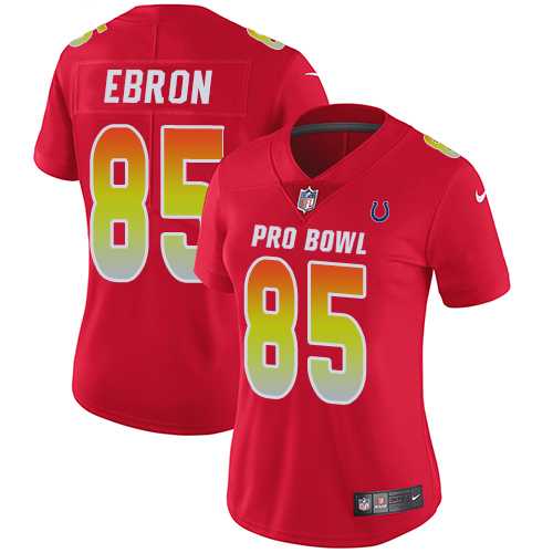 Women's Nike Indianapolis Colts #85 Eric Ebron Red Stitched NFL Limited AFC 2019 Pro Bowl Jersey