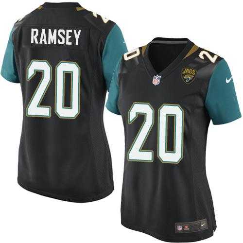 Women's Nike Jacksonville Jaguars #20 Jalen Ramsey Black Team Color Stitched NFL Elite Jersey