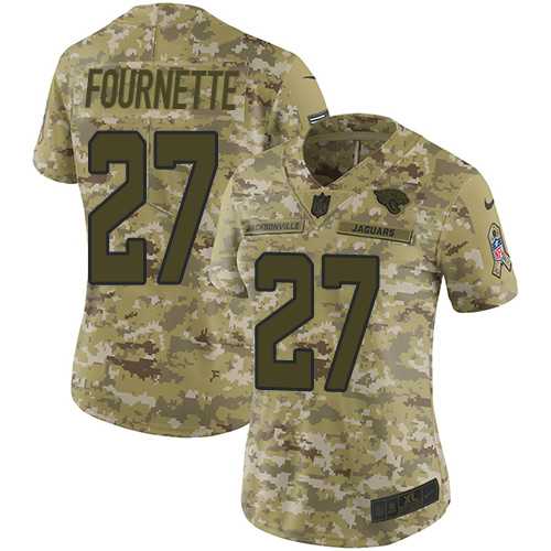 Women's Nike Jacksonville Jaguars #27 Leonard Fournette Camo Stitched NFL Limited 2018 Salute to Service Jersey