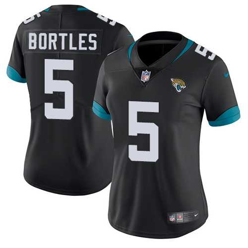Women's Nike Jacksonville Jaguars #5 Blake Bortles Black Team Color Stitched NFL Vapor Untouchable Limited Jersey Women's Nike Jacksonville Jaguars #5 Blake Bortles Black Team Color Stitched NFL Vapor Untouchable Limited Jersey