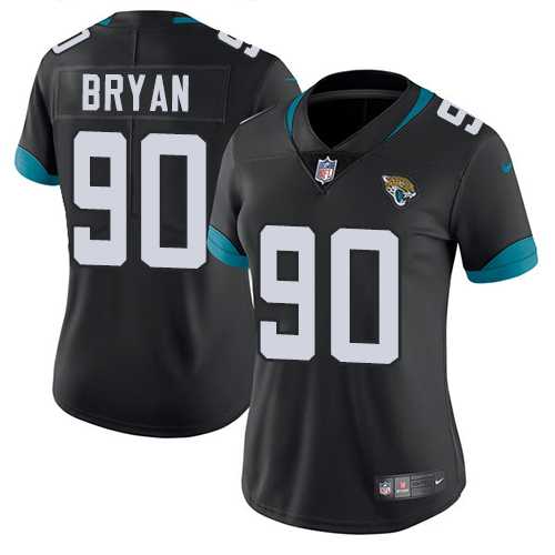 Women's Nike Jacksonville Jaguars #90 Taven Bryan Black Team Color Stitched NFL Vapor Untouchable Limited Jersey