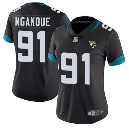 Women's Nike Jacksonville Jaguars #91 Yannick Ngakoue Black Team Color Stitched NFL Vapor Untouchable Limited Jersey