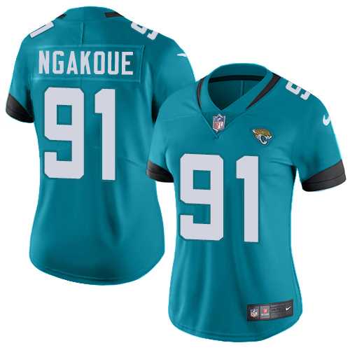 Women's Nike Jacksonville Jaguars #91 Yannick Ngakoue Teal Green Alternate Stitched NFL Vapor Untouchable Limited Jersey
