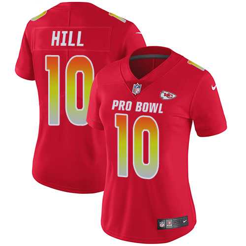 Women's Nike Kansas City Chiefs #10 Tyreek Hill Red Stitched NFL Limited AFC 2019 Pro Bowl Jersey