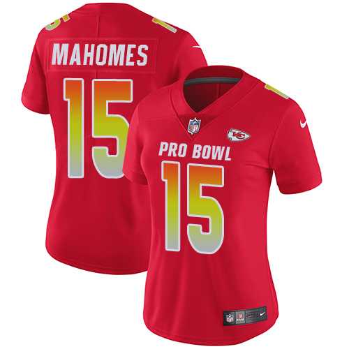 Women's Nike Kansas City Chiefs #15 Patrick Mahomes Red Stitched NFL Limited AFC 2019 Pro Bowl Jersey
