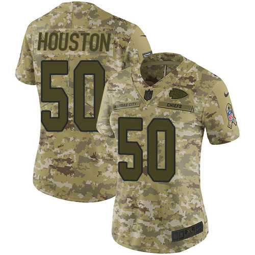 Women's Nike Kansas City Chiefs #50 Justin Houston Camo Stitched NFL Limited 2018 Salute to Service Jersey