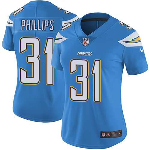 Women's Nike Los Angeles Chargers #31 Adrian Phillips Electric Blue Alternate Stitched NFL Vapor Untouchable Limited Jersey