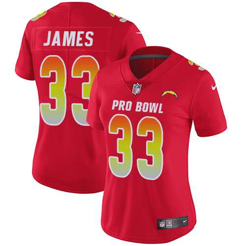 Women's Nike Los Angeles Chargers #33 Derwin James Red Stitched NFL Limited AFC 2019 Pro Bowl Jersey