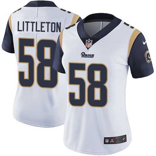 Women's Nike Los Angeles Rams #58 Cory Littleton White Stitched NFL Vapor Untouchable Limited Jersey
