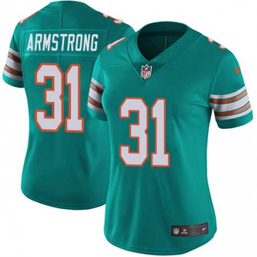Women's Nike Miami Dolphins #31 Cornell Armstrong Aqua Green Alternate Stitched NFL Vapor Untouchable Limited Jersey