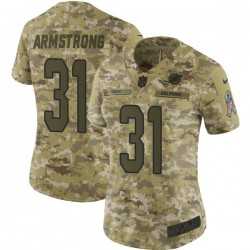 Women's Nike Miami Dolphins #31 Cornell Armstrong Camo Stitched NFL Limited 2018 Salute To Service Jersey