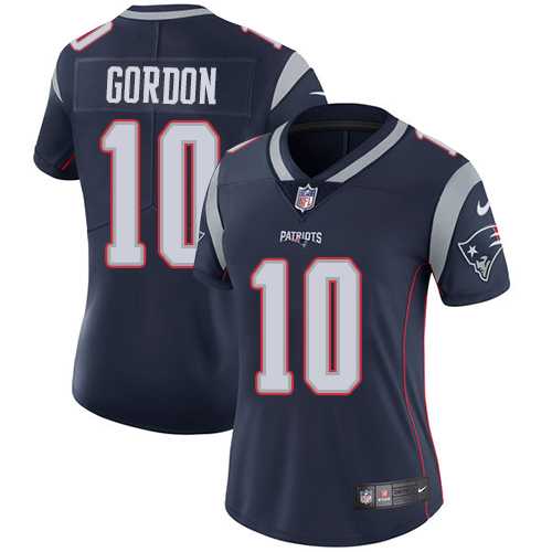 Women's Nike New England Patriots #10 Josh Gordon Navy Blue Team Color Stitched NFL Vapor Untouchable Limited Jersey