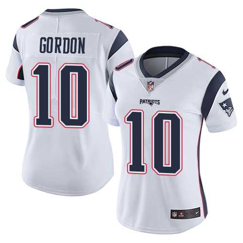 Women's Nike New England Patriots #10 Josh Gordon White Stitched NFL Vapor Untouchable Limited Jersey