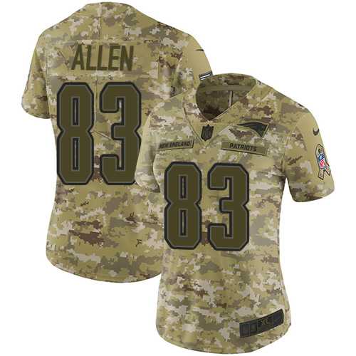 Women's Nike New England Patriots #83 Dwayne Allen Camo Stitched NFL Limited 2018 Salute to Service Jersey
