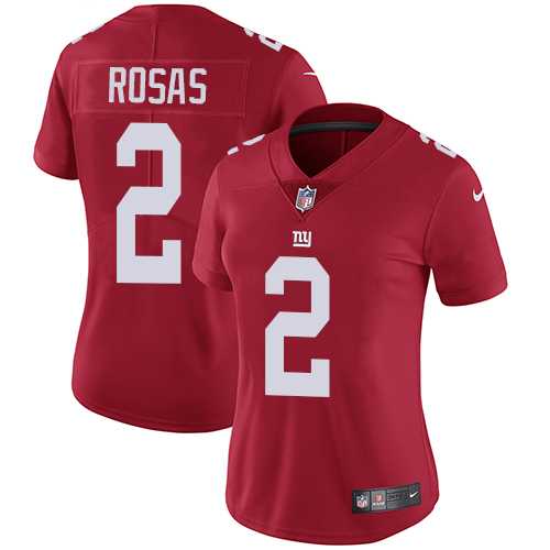 Women's Nike New York Giants #2 Aldrick Rosas Red Alternate Stitched NFL Vapor Untouchable Limited Jersey