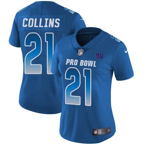 Women's Nike New York Giants #21 Landon Collins Royal Stitched NFL Limited NFC 2019 Pro Bowl Jersey