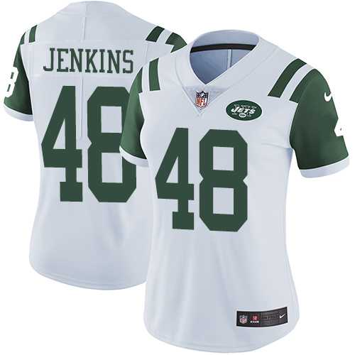 Women's Nike New York Jets #48 Jordan Jenkins White Stitched NFL Vapor Untouchable Limited Jersey Women's Nike New York Jets #48 Jordan Jenkins White Stitched NFL Vapor Untouchable Limited Jersey